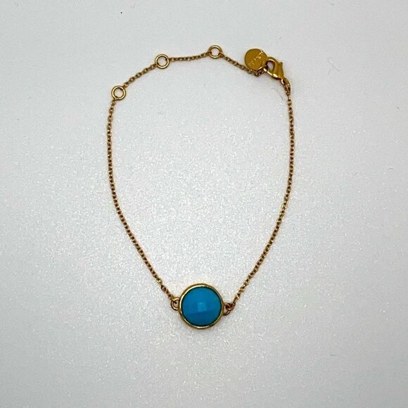 Stella & Dot retired blue beaded adjustable bracelet - Picture 3 of 9